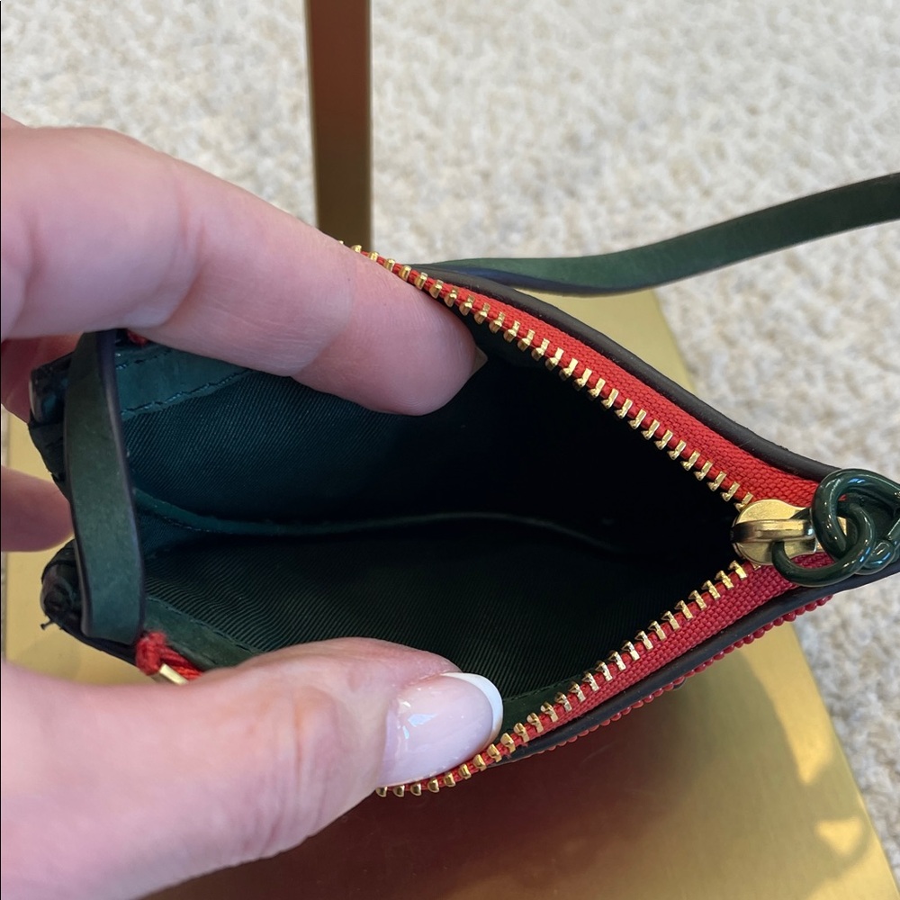 Tory Burch Red and Green Watermelon Pouch - Picture 3 of 4